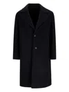 Lardini Single-breasted Coat In Black