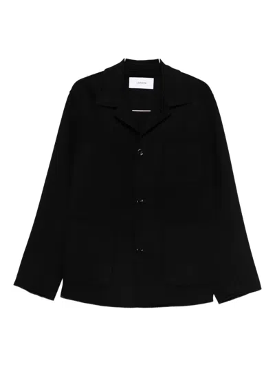Lardini Single-breasted Coat In Black