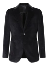 Lardini Tailored Black Blazer With Precision Craftsmanship And Elegance In Black
