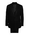 Lardini Single-breasted Crepe Suit In Black