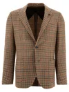 LARDINI LARDINI SINGLE-BREASTED HOUNDSTOOTH BLAZER