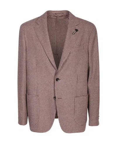 LARDINI LARDINI SINGLE-BREASTED CHECKED BLAZER