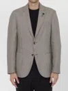Lardini Houndstooth Jacket In Brown