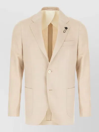 Lardini Single Breasted Jacket And Gilet Notch Lapel In Neutral