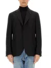 Lardini Tailored Single-breasted Jacket With Notch Lapel In Black