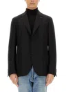 Lardini Tailored Single-breasted Jacket With Notch Lapel In Black