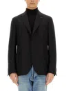Lardini Tailored Single-breasted Jacket With Notch Lapel In Black