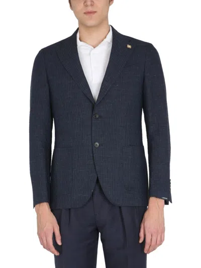 Lardini Single-breasted Jacket In Black