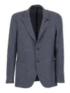 Lardini Single-breasted Jacket In Blue