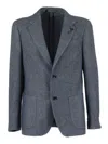 Lardini Single-breasted Jacket In Gray