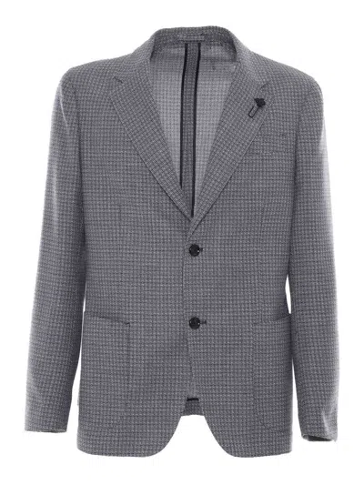 Lardini Single-breasted Jacket In Multicolor