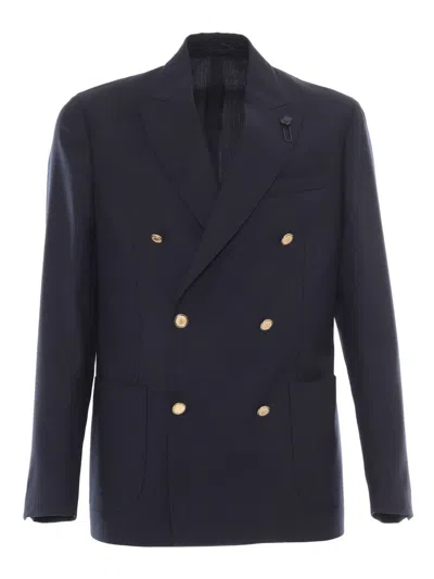 Lardini Single-breasted Jacket In Multicolor