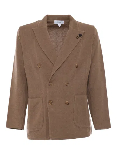 Lardini Single-breasted Jacket In Multicolor