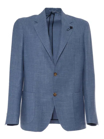 Lardini Single-breasted Jacket In Blue
