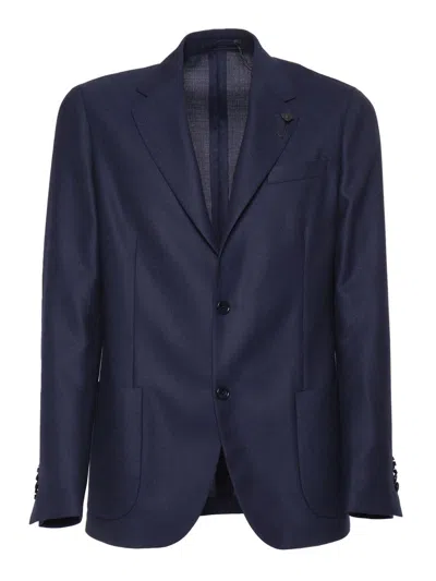 Lardini Single-breasted Jacket In Multicolor