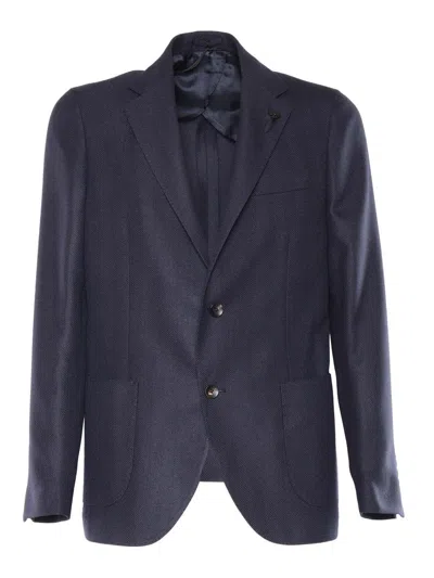 Lardini Single-breasted Jacket In Multicolor