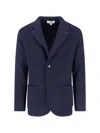 Lardini Tailored Jacket With Decorative Pin And Pockets In Blue