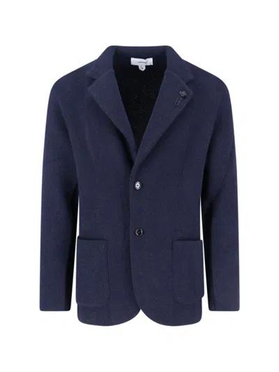 LARDINI LARDINI SINGLE-BREASTED JACKET – NAVY