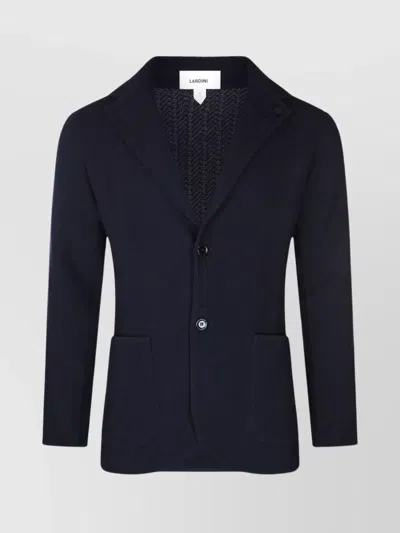 Lardini Single Breasted Jacket With Broad Peak Lapels In 0