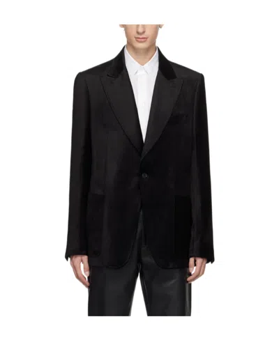 Lardini Single-breasted Long-sleeved Suit Jacket In Black