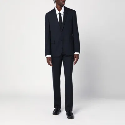 Lardini Single-breasted Navy Blue Wool Suit