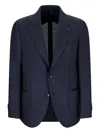 Lardini Single-breasted Patch-pocket Jacket In Blue