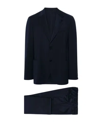 Lardini Single-breasted Suit In Blu