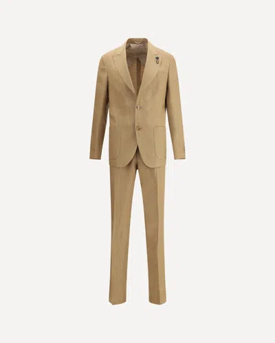 Lardini Single-breasted Suit In Brown