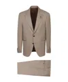 Lardini Beige Stretch Wool Suit In Beige