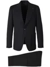 Lardini Wool Single-breasted Suit In Black