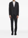 Lardini Single-breasted Suit In Virgin Wool In Black