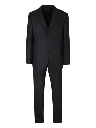 Lardini Single-breasted Suit In Black