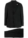 Lardini Single-breasted Suit In Black