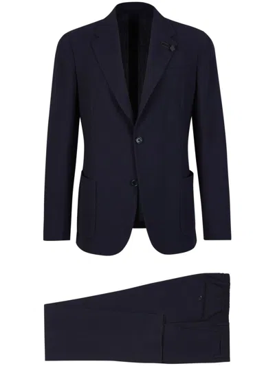 Lardini Single-breasted Suit In Blue