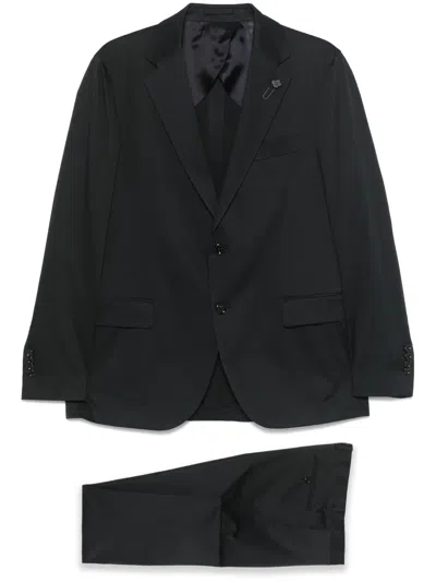 Lardini Single-breasted Suit In Blue