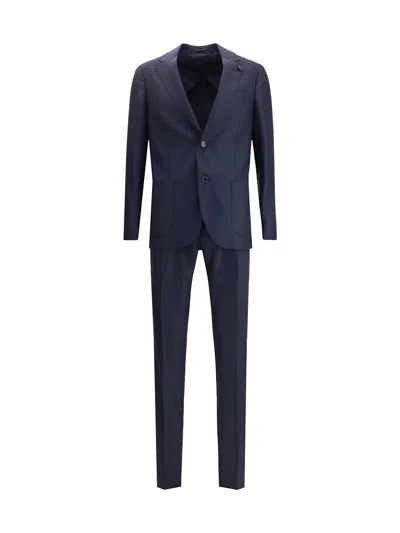 Lardini Single-breasted Suit In Blue