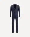 Lardini Checked Single-breasted Suit In Blue