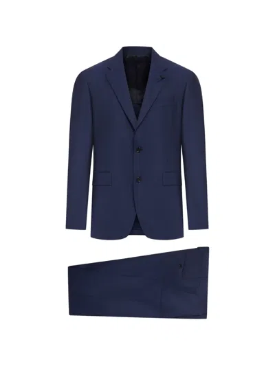 Lardini Single-breasted Tailored Suit In Blue