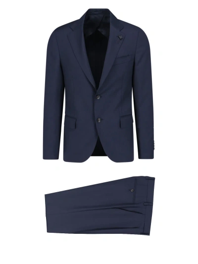 Lardini Single-breasted Suit In Blue