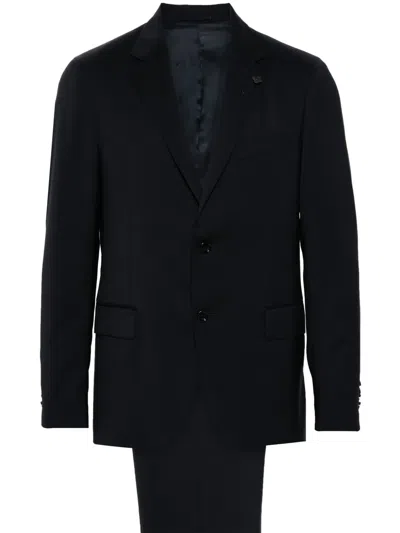 Lardini Single-breasted Suit In Blue