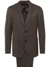 Lardini Single-breasted Suit In Brown