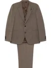 Lardini Single-breasted Suit In Brown