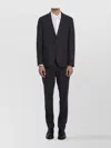 Lardini Single-breasted Suit Featuring Straight-leg Trousers In Black