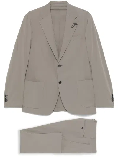 Lardini Single-breasted Suit In Grey