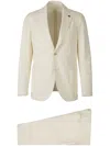 Lardini Beige Blazer With Intricate Lapel Pin In Neutrals