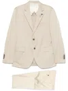Lardini Single-breasted Wool Suit In Neutrals
