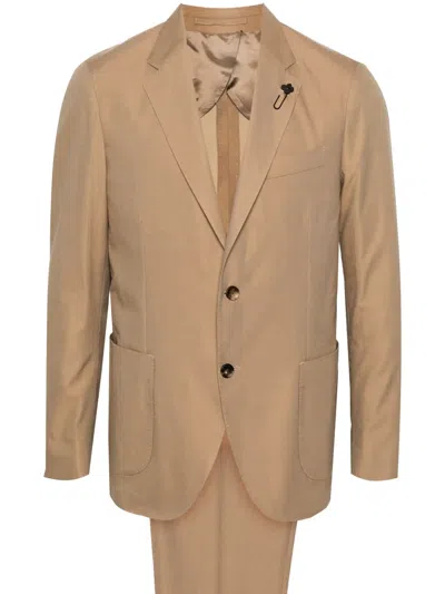 Lardini Single-breasted Suit In Neutrals