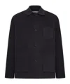 Lardini Virgin Wool Overshirt In Black