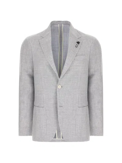 Lardini Single-breasted Tailored Blazer In Blue