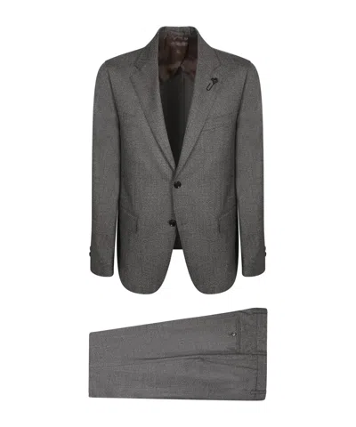 Lardini Single-breasted Tailored Suit In Gray